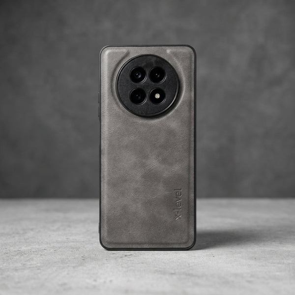 X-LEVEL Grey Leather Case for Realme 12x