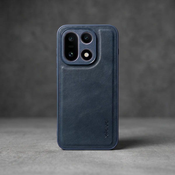 X-LEVEL Blue Leather Case for Oneplus 15