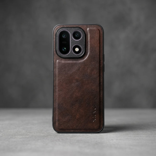 X-LEVEL Dark Brown Leather Case for Oneplus 15