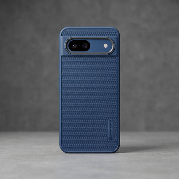 Blue DRAVIK Texture Silicone Case for Google Pixel 8a