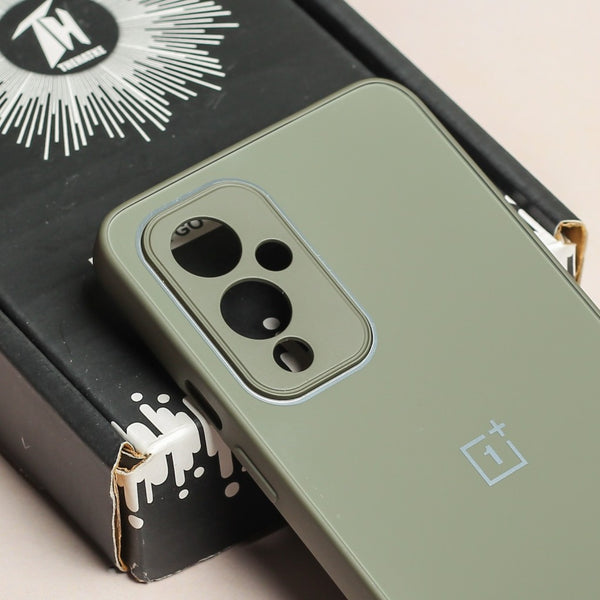 Olive green camera Safe mirror case for Oneplus 9