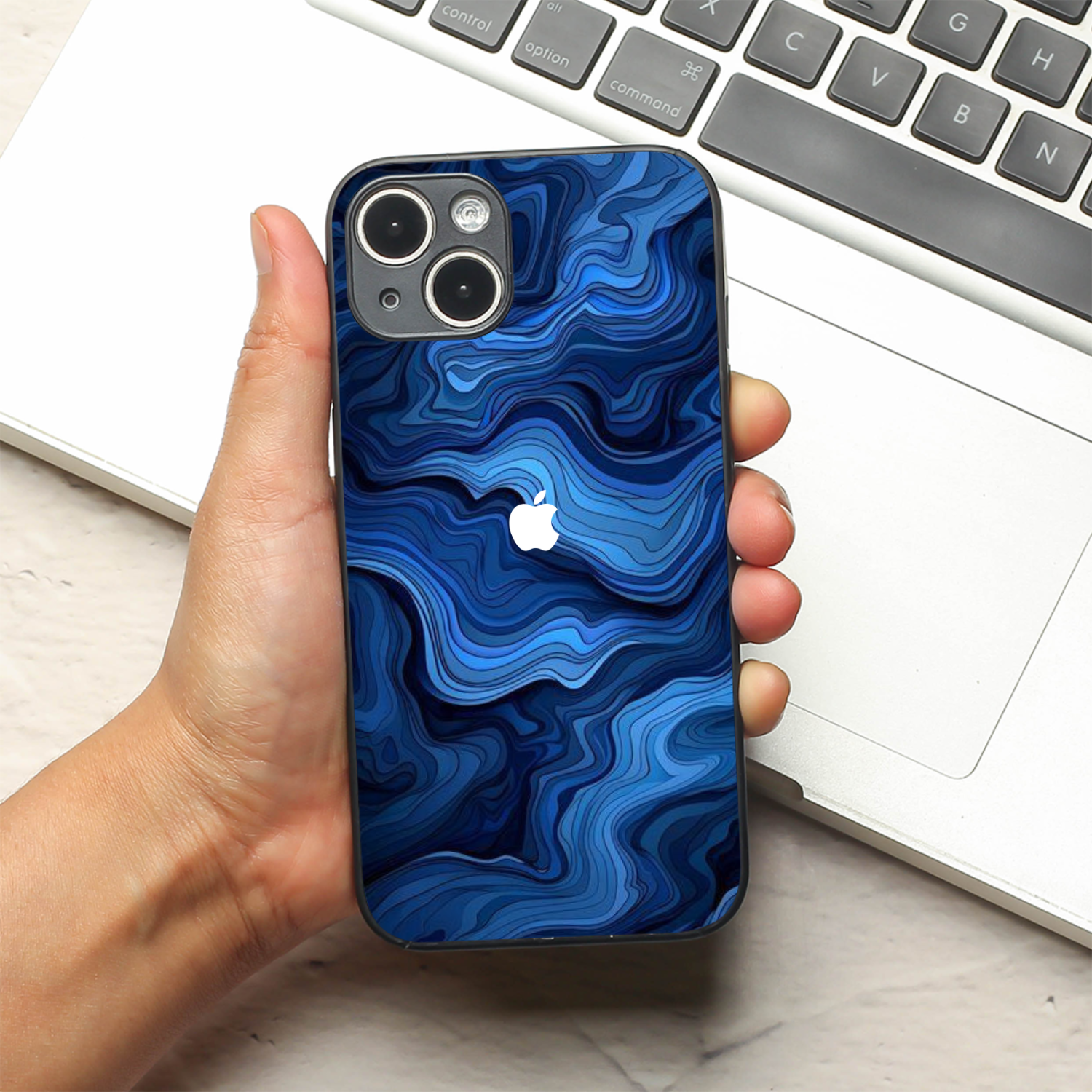 Ocean Drift metal back case for Apple Iphone 14