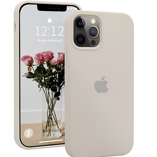 Cream Original Silicone case for Apple iphone 12 Pro