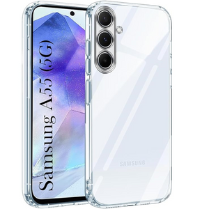 SilicaClear Transparent Silicone Case for Samsung A55