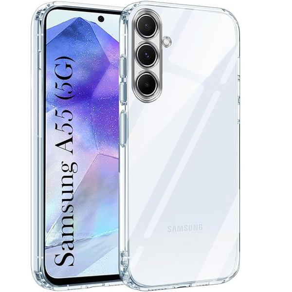 SilicaClear Transparent Silicone Case for Samsung A55