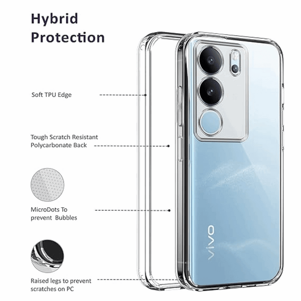 SilicaClear Transparent Silicone Case for Vivo V29 5G