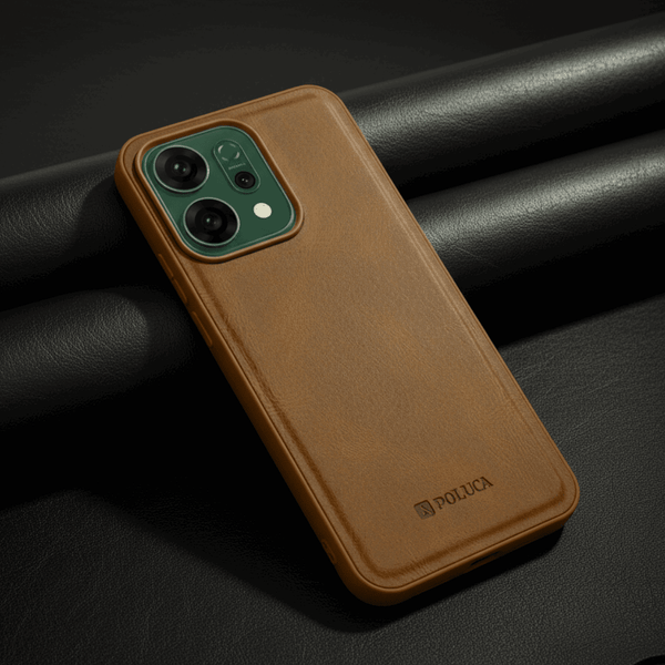 Brown Standard Leather Case for Oppo Reno 14