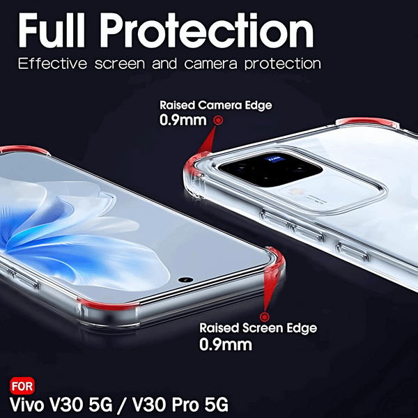 SilicaClear Transparent Silicone Case for Vivo V30 Pro