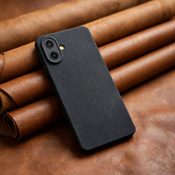 Black Line Wave Silicone Case for Samsung A07