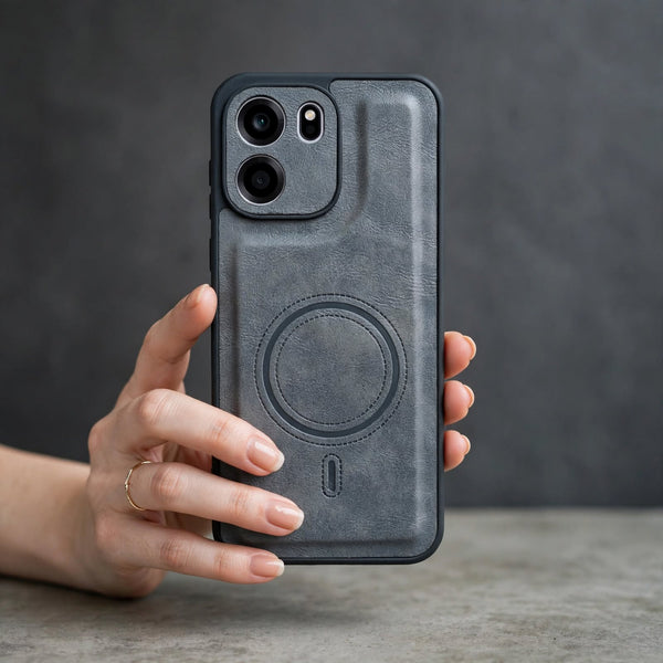 Crest Grey Leather Case for Oneplus Nord Ce 6