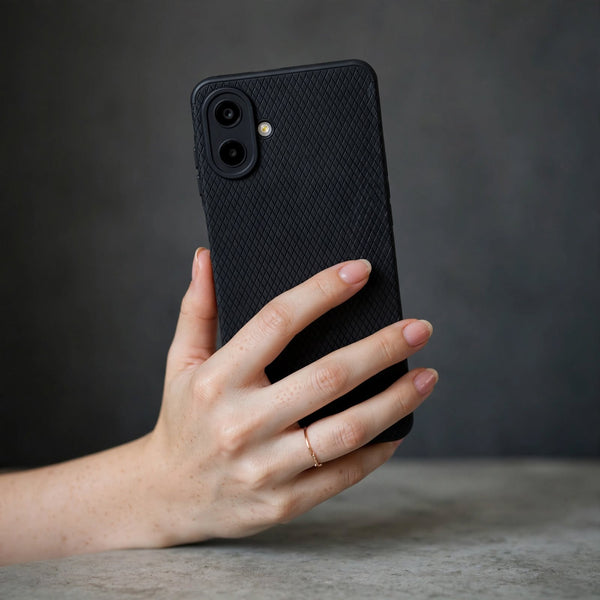 Black Line Wave Silicone Case for Samsung A07