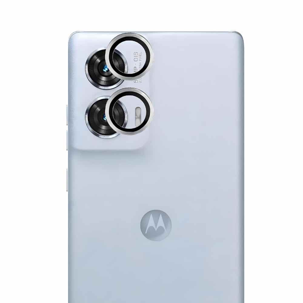 Silver Metallic camera ring lens guard for Motorola Edge 50 fusion