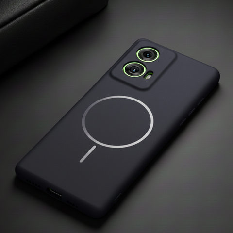 CAVEN Black Silicone case for Motorola Edge 50 Fusion