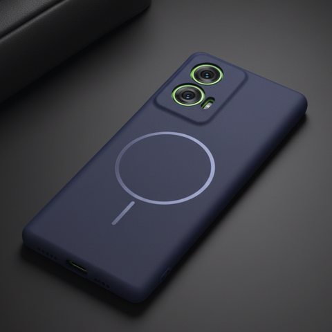 CAVEN Dark Blue Silicone case for Motorola Edge 50 Fusion