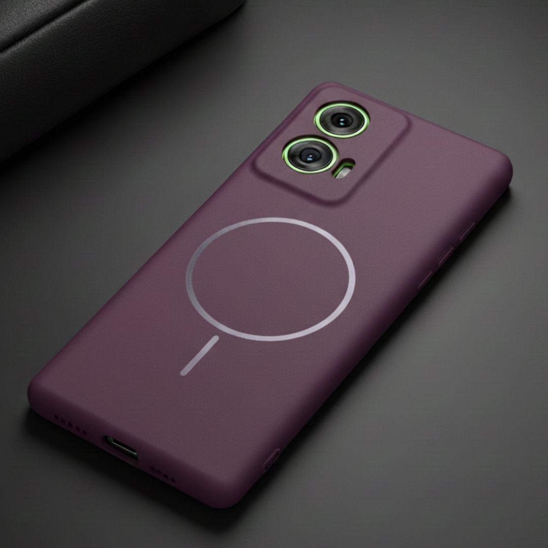 CAVEN Dark PInk Silicone case for Motorola Edge 50 Fusion