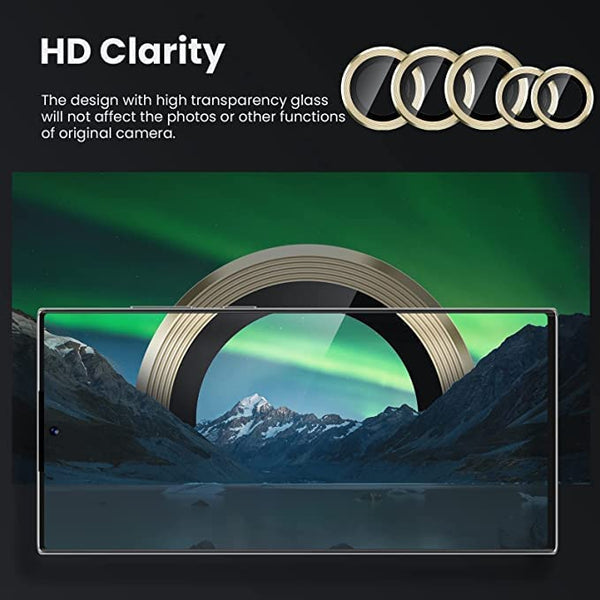 Golden Metallic camera ring lens guard for Samsung S24 Ultra