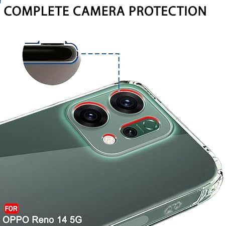 SilicaClear Transparent Silicone Case for Oppo Reno 14