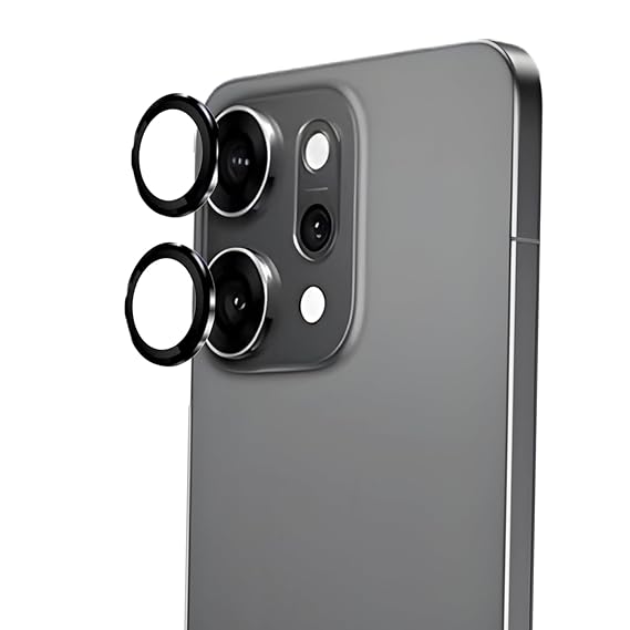 Black Metallic camera ring lens guard for Oppo Reno 14