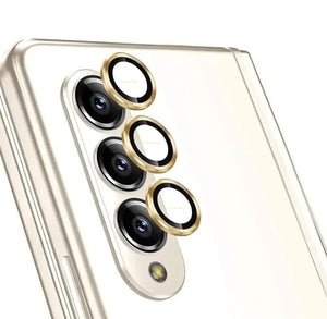 Gold camera ring lens guard for Samsung Galaxy Z Fold 3