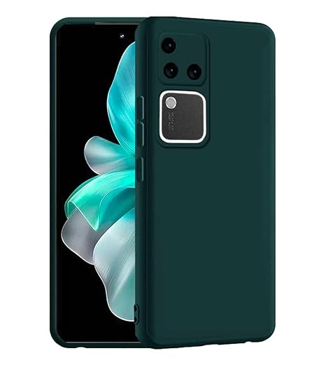 Dark Green Camera Original Silicone case for Vivo V30 Pro