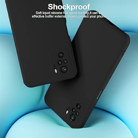 Black Camera Original Silicone Case for Redmi Note 10 4G