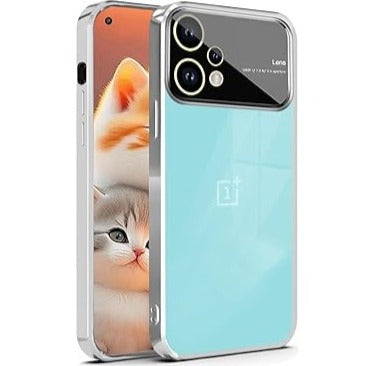 Luxury Plating Silver Camera Protection Transparent Case for Oneplus Nord CE 2 Lite