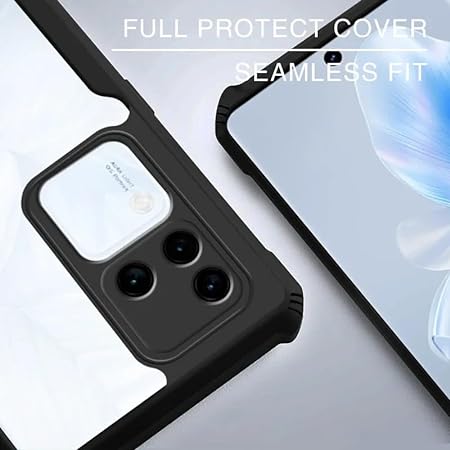 Hybrid Shockproof Transparent Silicone Case for Vivo V30 Pro