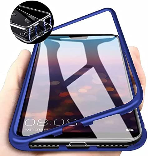 Blue Transparent Magnetic Back Case for Samsung S10 Plus