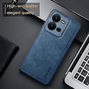 X-LEVEL Blue Leather Case for Vivo V25