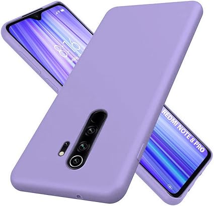 Purple Camera Original Silicone Case for Redmi Note 8 Pro