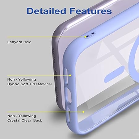 Sieraa Blue MagSafe Clear Transparent Silicone case for Apple iphone Xr