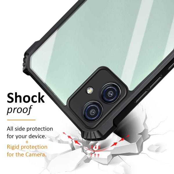 Hybrid Shockproof transparent Safe Silicone case for Samsung M04