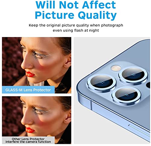 Sierra Blue Metallic camera ring lens guard for Apple iphone 13 Pro