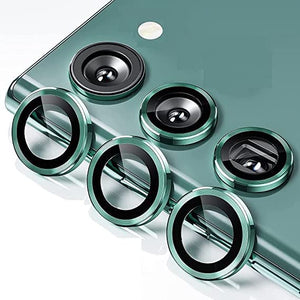 Green Metallic camera ring lens guard for Samsung S24 Plus