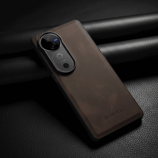 Dark Brown Standard Leather Case for Vivo V40
