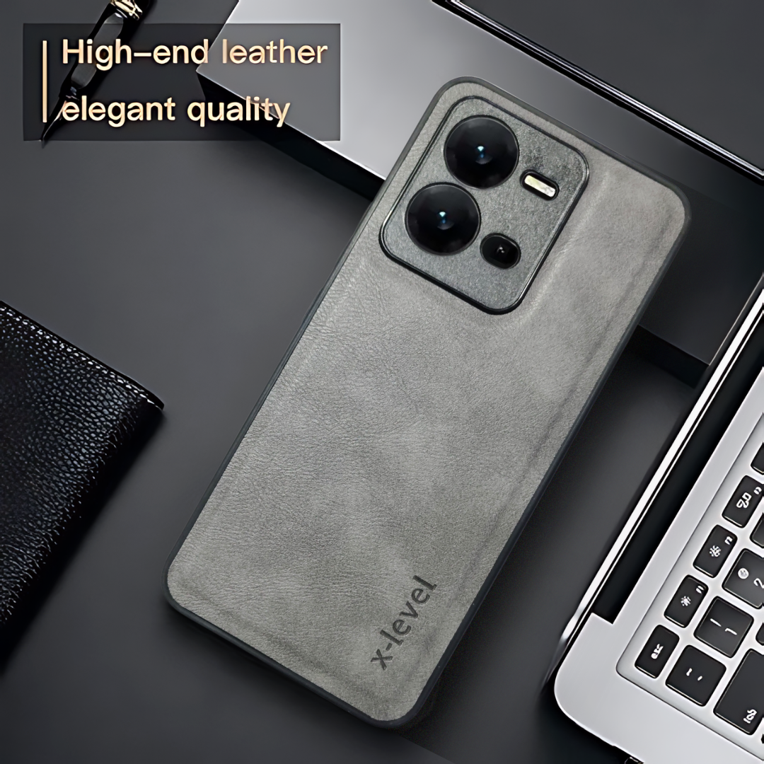 X-LEVEL Grey Leather Case for Vivo V25