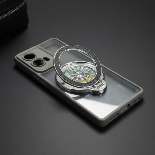 AeroRing Grey Transparent Case for Motorola Edge 50 Fusion