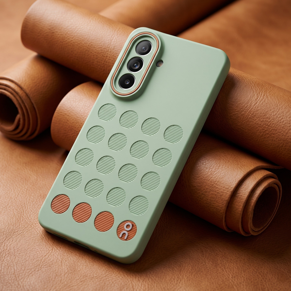 Stack Green (Brown circle) Silicone Case for Samsung M47