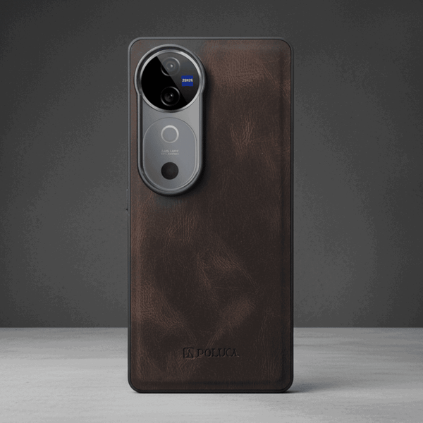 Dark Brown Standard Leather Case for Vivo V40