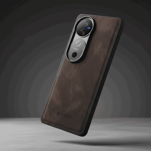 Dark Brown Standard Leather Case for Vivo V40