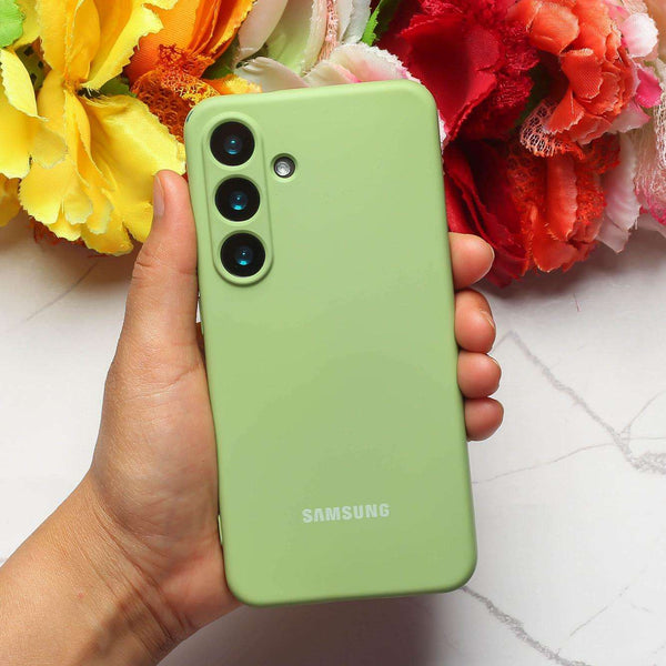 Light Green Camera Original Silicone case for Samsung S25