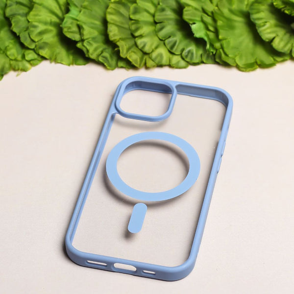 Sierra Blue MagSafe Clear Transparent Silicone case for Apple iphone 13 Mini