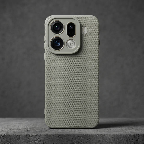 Grey Line Wave Silicone Case for Oppo Find X9 Pro