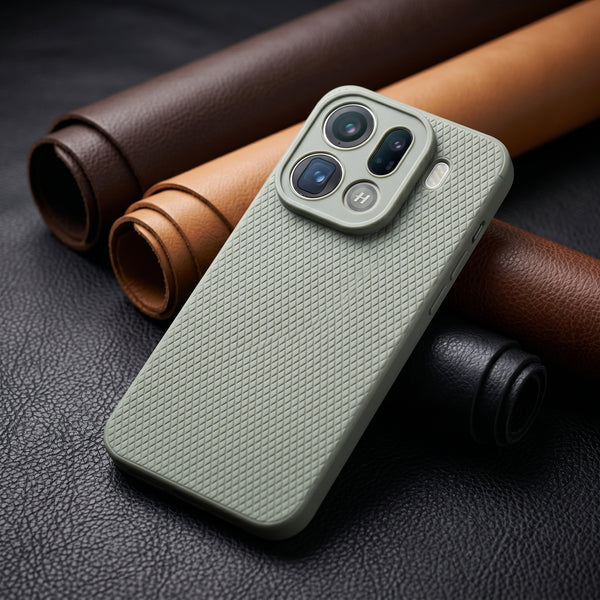 Grey Line Wave Silicone Case for Oppo Find X9 Pro