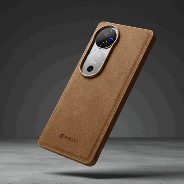 Brown Standard Leather Case for Vivo V40