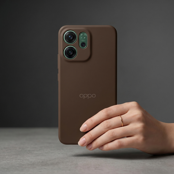 Dark Brown Camera Original Silicone case for Oppo Reno 14F