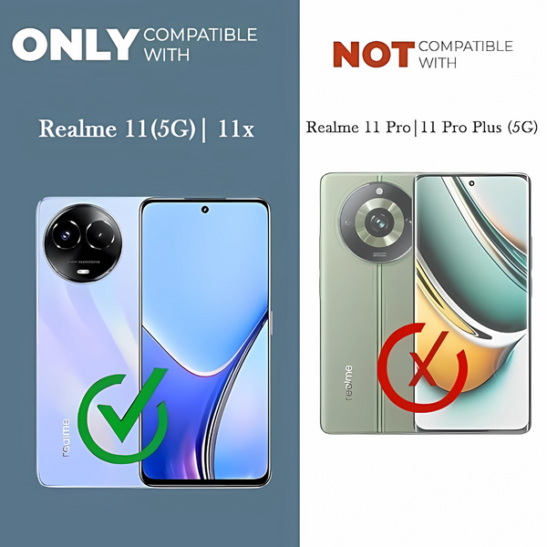 SilicaClear Transparent Silicone Case for Realme 11X