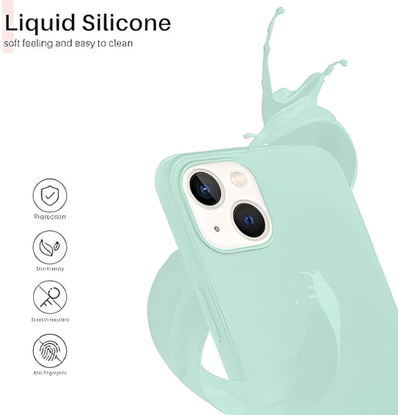 Sea Green Original Silicone case for Apple iphone 15 Plus