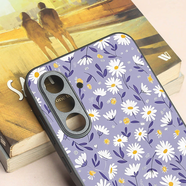 Lavender Daisies metal back case for Samsung A55
