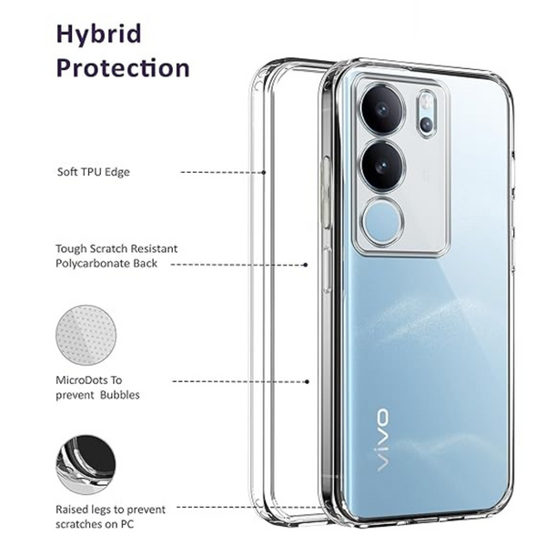 SilicaClear Transparent Silicone Case for Vivo V29 Pro 5G